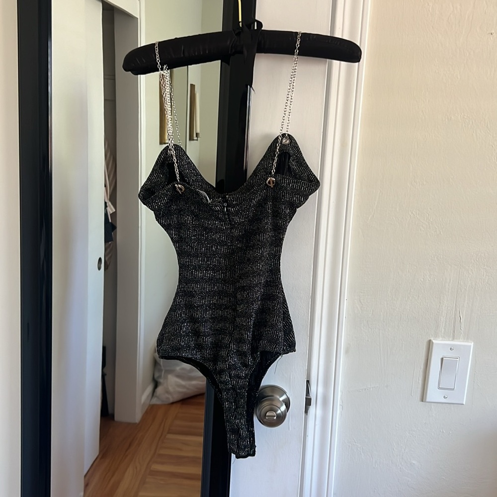 Superdown Silver And Black Bodysuit - image 2